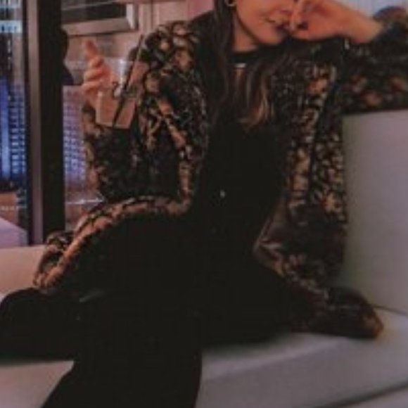 WILD DOLLZ SNAKE PRINT FAUX FUR COAT - Picture 7 of 8